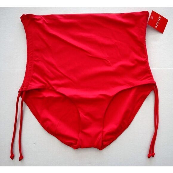 Spanx 50126R Women's Sz M Hibiscus Pink Adjustable High-Rise Swim Brief Bottoms - Picture 1 of 7